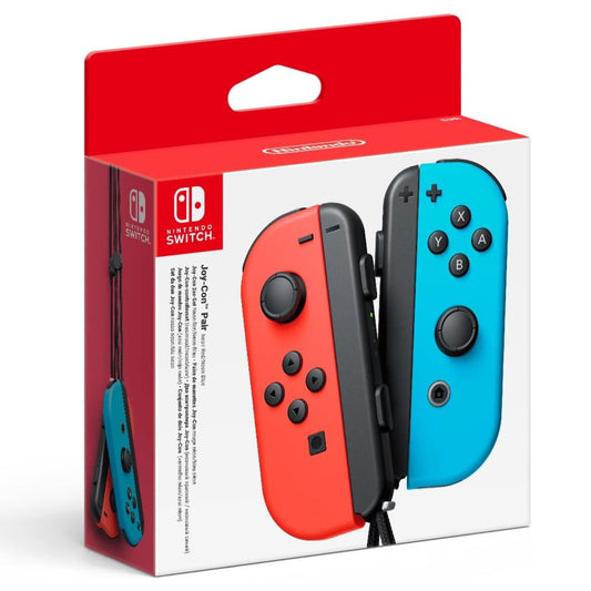 Ensemble de manettes Joy-Con rouge néon (gauche) et bleu néon (droite) pour Nintendo Switch